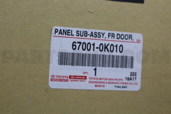 670010K010 PANEL SUB-ASSY, FRONT DOOR, RH
