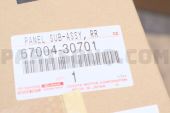 6700430701 Toyota PANEL SUB-ASSY, RR