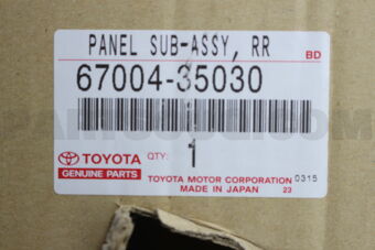 6700435030 PANEL SUB-ASSY, REAR DOOR, LH