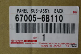 670056B110 Toyota PANEL SUB-ASSY, BACK DOOR