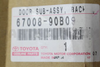6700890B09 Toyota PANEL SUB-ASSY, BACK DOOR
