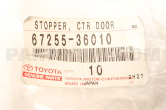 6725536010 Toyota STOPPER, CENTER INSIDE LOCK