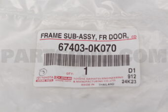 674030K070 FRAME SUB-ASSY, FR
