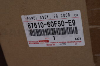 6761060F50E9 Toyota PANEL ASSY, FR DOOR