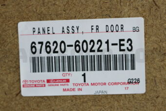 6762060221E3 BOARD SUB-ASSY, FRONT DOOR TRIM,