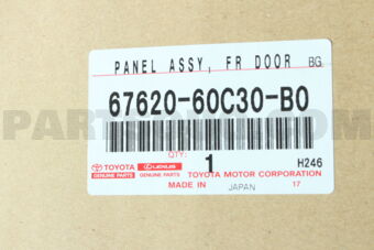 6762060C30B0 BOARD SUB-ASSY, FRONT DOOR TRIM, LH