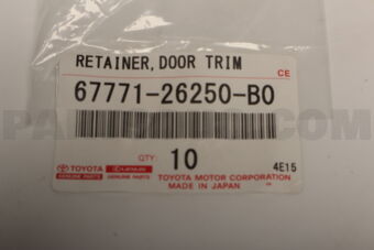 6777126250B0 RETAINER, DOOR TRIM