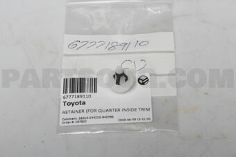 6777189110 RETAINER (FOR QUARTER INSIDE TRIM 