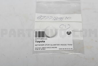 6777189110 RETAINER (FOR QUARTER INSIDE TRIM 