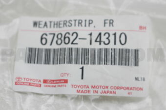 6786214310 WEATHERSTRIP, FRONT DOOR, LH