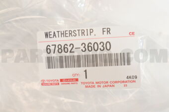 6786236030 Toyota WEATHERSTRIP  FR