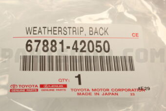 6788142050 WEATHERSTRIP, BACK DOOR