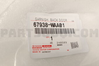 67938WAA01 Toyota GARNISH BACK DOOR SIDE LH