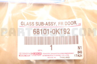 681010K192 GLASS SUB-ASSY  FR D