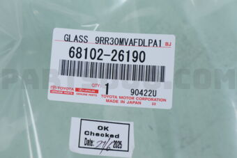 6810226190 GLASS SUB-ASSY, FR