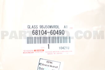 6810460490 Toyota GLASS SUB-ASSY  RR
