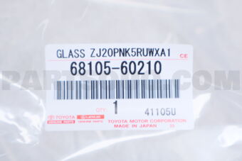 6810560210 GLASS, BACK DOOR
