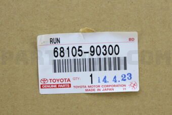 6810590300 RUN, FRONT DOOR GLASS