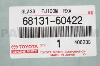 6813160422 GLASS, BACK DOOR
