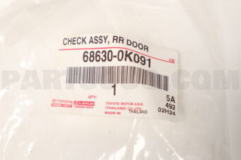 686300K091 Toyota CHECK ASSY, RR DOOR