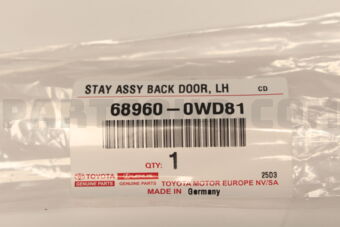 689600WD81 Toyota STAY ASSY  BACK