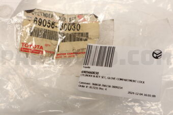 6905660030 CYLINDER &amp; KEY SET, GLOVE COMPARTMENT LOCK