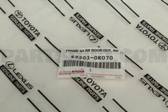 692030K070 FRAME SUB-ASSY, RR