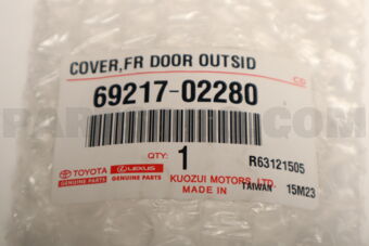 6921702280 COVER, FRONT DOOR OUTSIDE HANDLE, RH