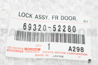 6932052280 LOCK ASSY, FRONT DOOR, LH