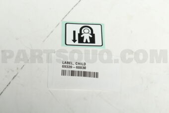 6933960030 PLATE, CHILD PROTECTOR LOCK CAUTIO
