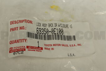 693500E100 LOCK ASSY, BACK DOOR
