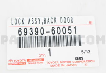 6939060051 LOCK ASSY  BACK