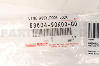 6960490K00C0 Toyota ROD SUB-ASSY, FRONT DOOR LOCK REMOTE CONTROL, LH