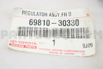 6981030330 REGULATOR ASSY, FRONT DOOR WINDOW,