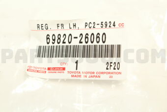 6982026060 REGULATOR ASSY, FRONT DOOR WINDOW,