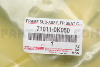 710110K050 FRAME SUB-ASSY, FRONT SEAT CUSHION, RH/LH