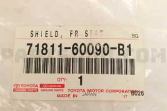 7181160090B1 Toyota SHIELD, FRONT SEAT CUSHION, RH