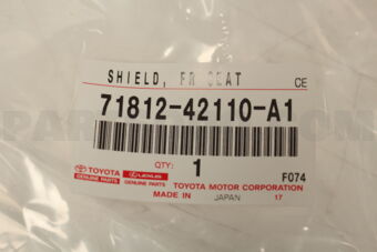 7181242110A1 Toyota SHIELD, FRONT SEAT CUSHION, LH