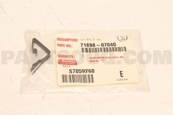 7189807040 HOOK, SEAT COVER