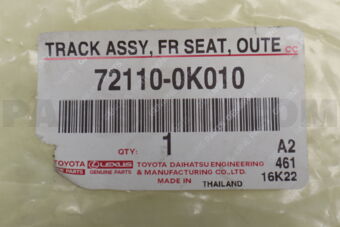 721100K010 TRACK ASSY, FRONT SEAT, OUTER RH