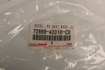 7266842010C0 Toyota BEZEL, RR SEAT BACK