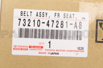 7321047281A8 Toyota BELT ASSY, FR SEAT