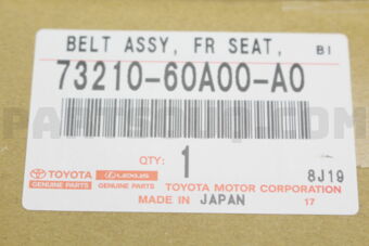 7321060A00A0 BELT ASSY  FR SEAT