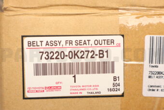732200K272B1 BELT ASSY, FRONT SEAT OUTER, LH