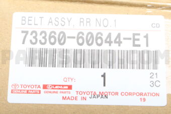 7336060644E1 BELT ASSY, RR NO.1
