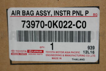 739700K022C0 AIR BAG ASSY, INSTRUMENT PANEL P
