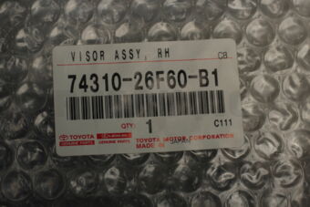 7431026F60B1 VISOR ASSY, RH