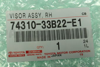 7431033B22E1 VISOR ASSY, RH