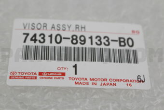7431089133B0 VISOR ASSY, RH