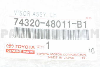 7432048011B1 VISOR ASSY, LH
